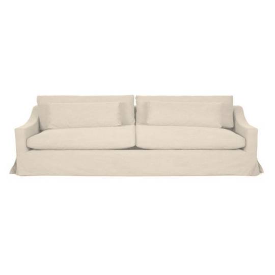 Hampton Feather Filled 3.5 Seater Sofa - Salt and Pepper